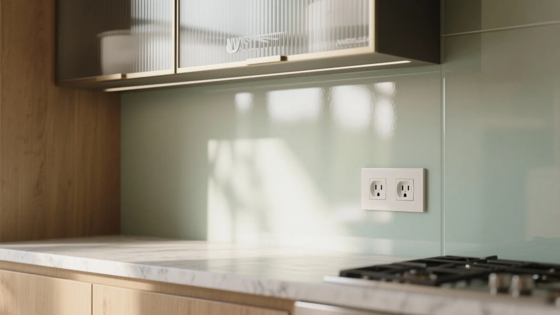 2) Glass Backsplash and See-Through Moves