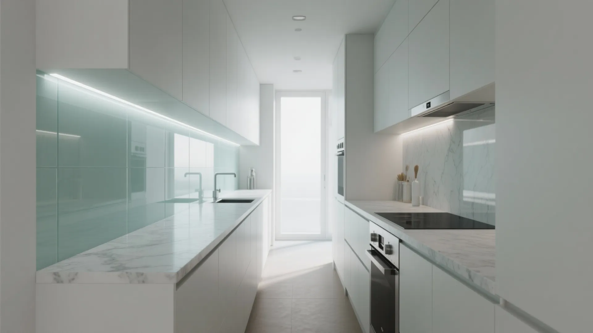 The Airy Magic of a Glass Backsplash