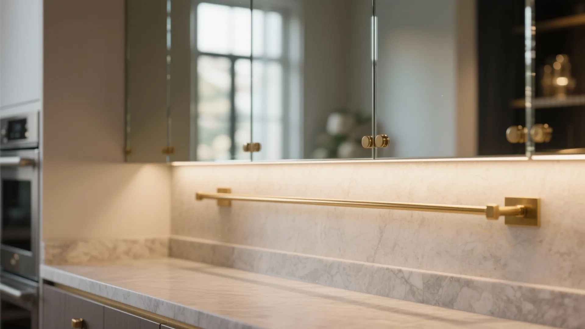 Glass and Mirror Backsplashes for Airy Kitchens