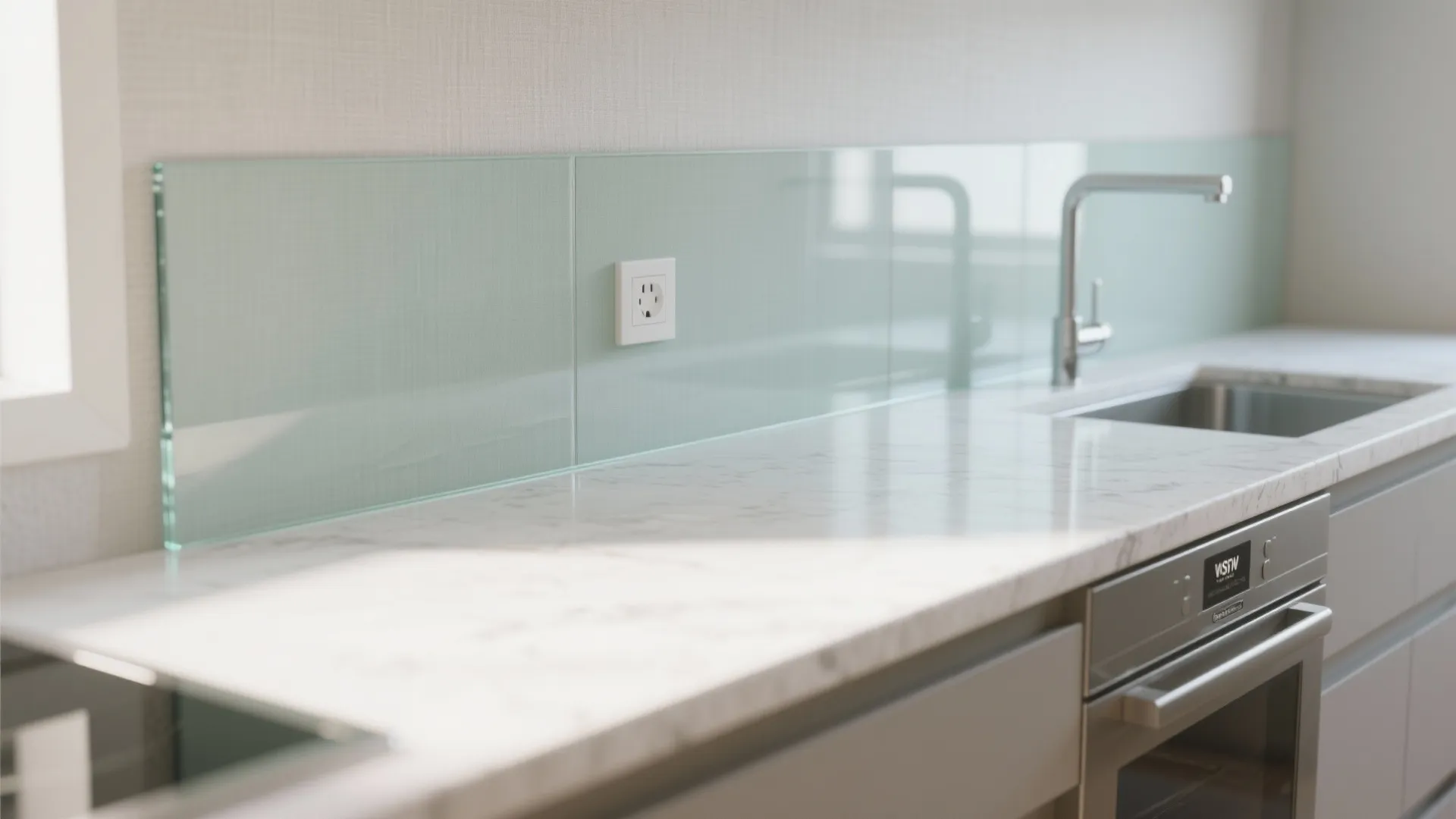 The Airy Magic of a Glass Backsplash