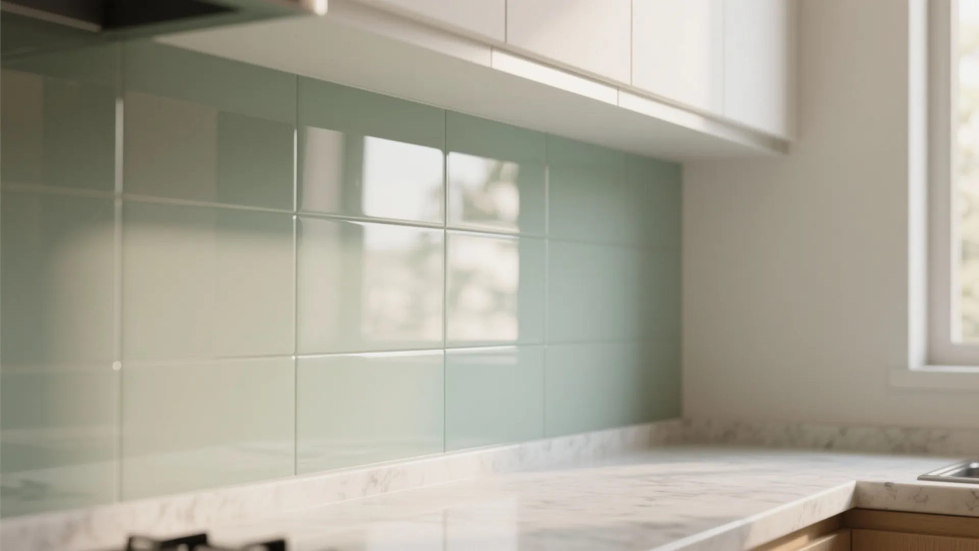 2) A glass backsplash to double light and speed up cleanup