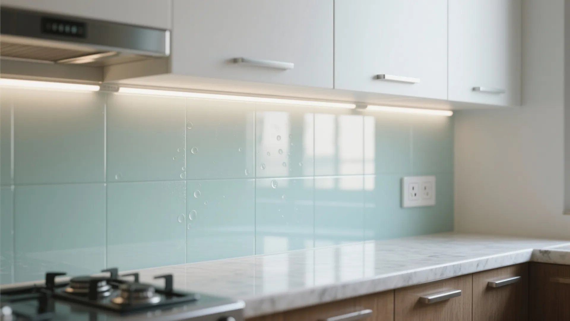 The Airy Shine of a Glass Backsplash