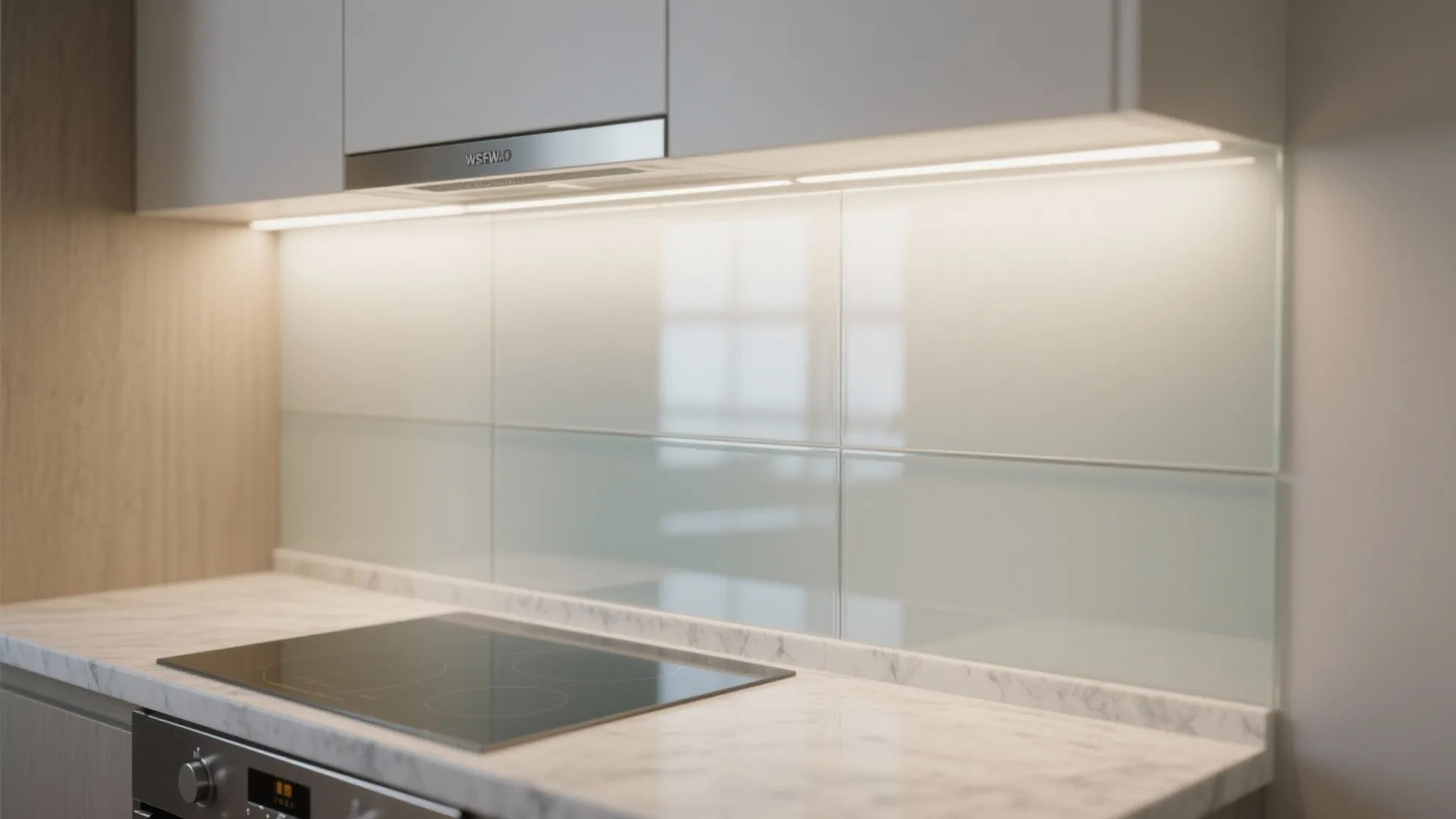 Glass Backsplash to Bounce Light