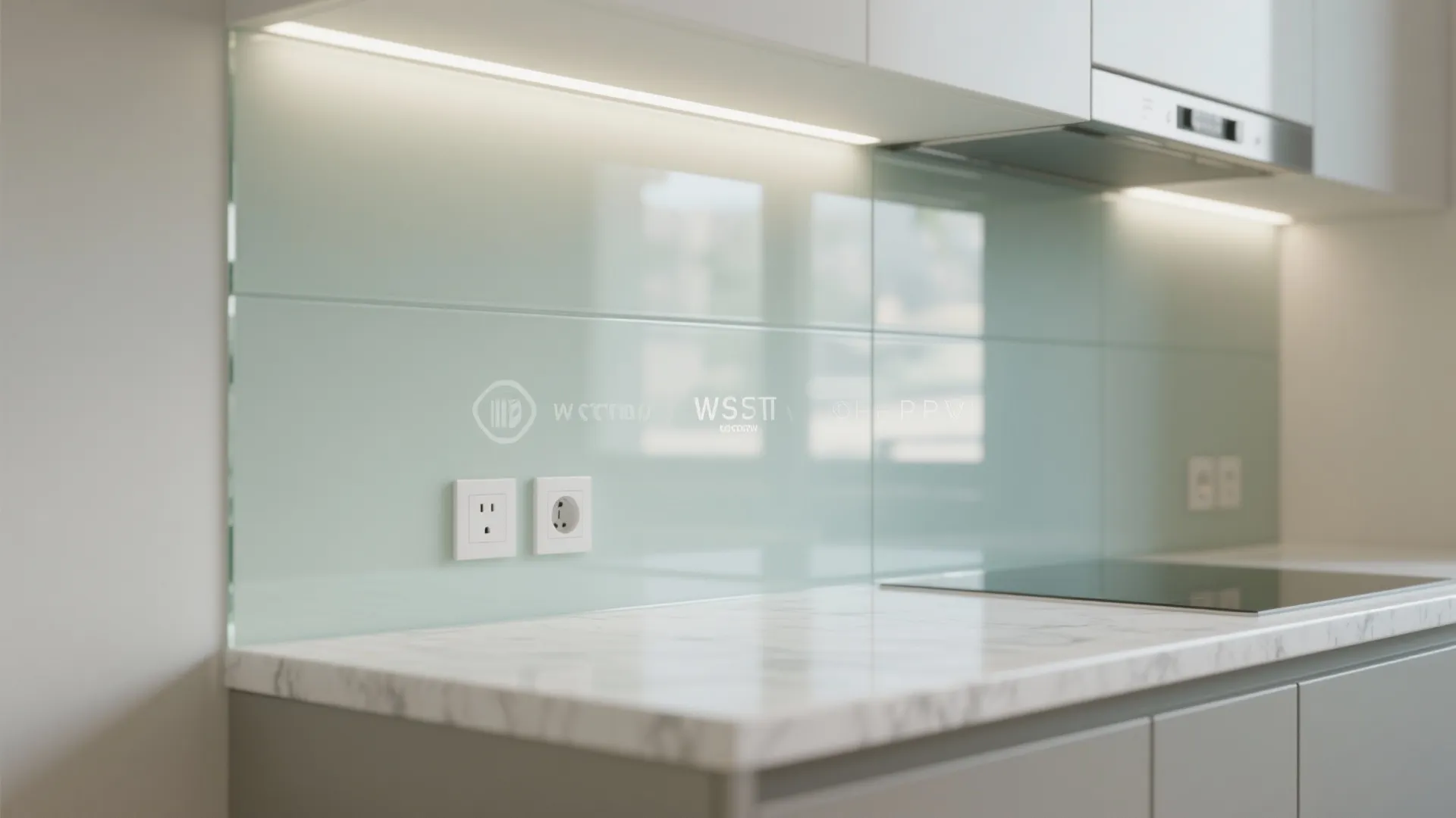 Glass backsplash for openness