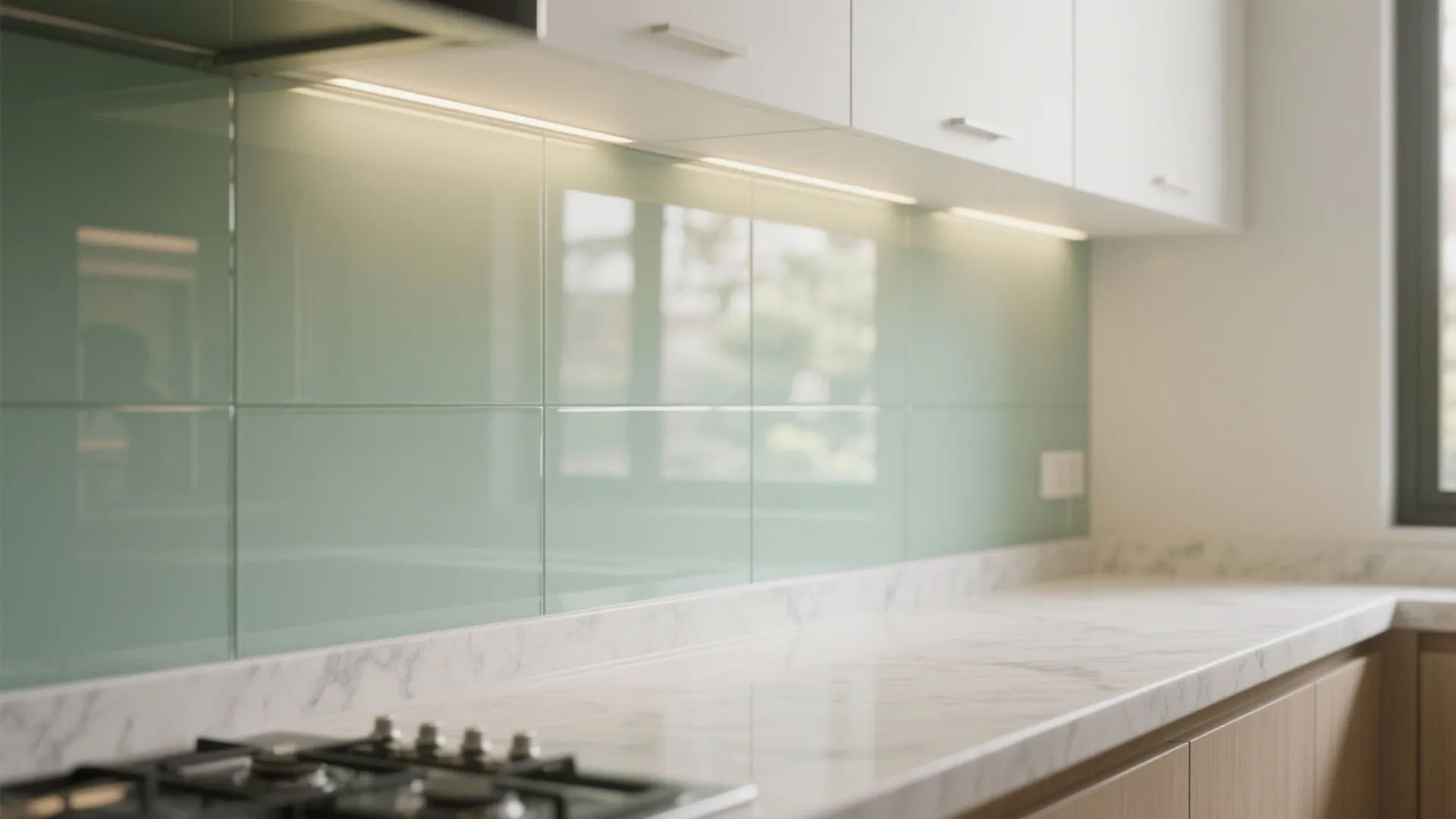 The Airy Feel of a Glass Backsplash