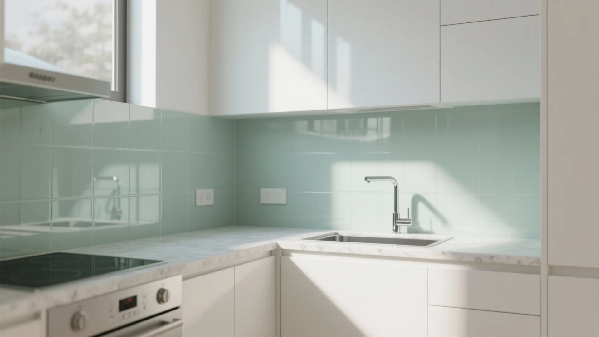 Glass Backsplash for Bright, Easy-to-Clean Kitchens