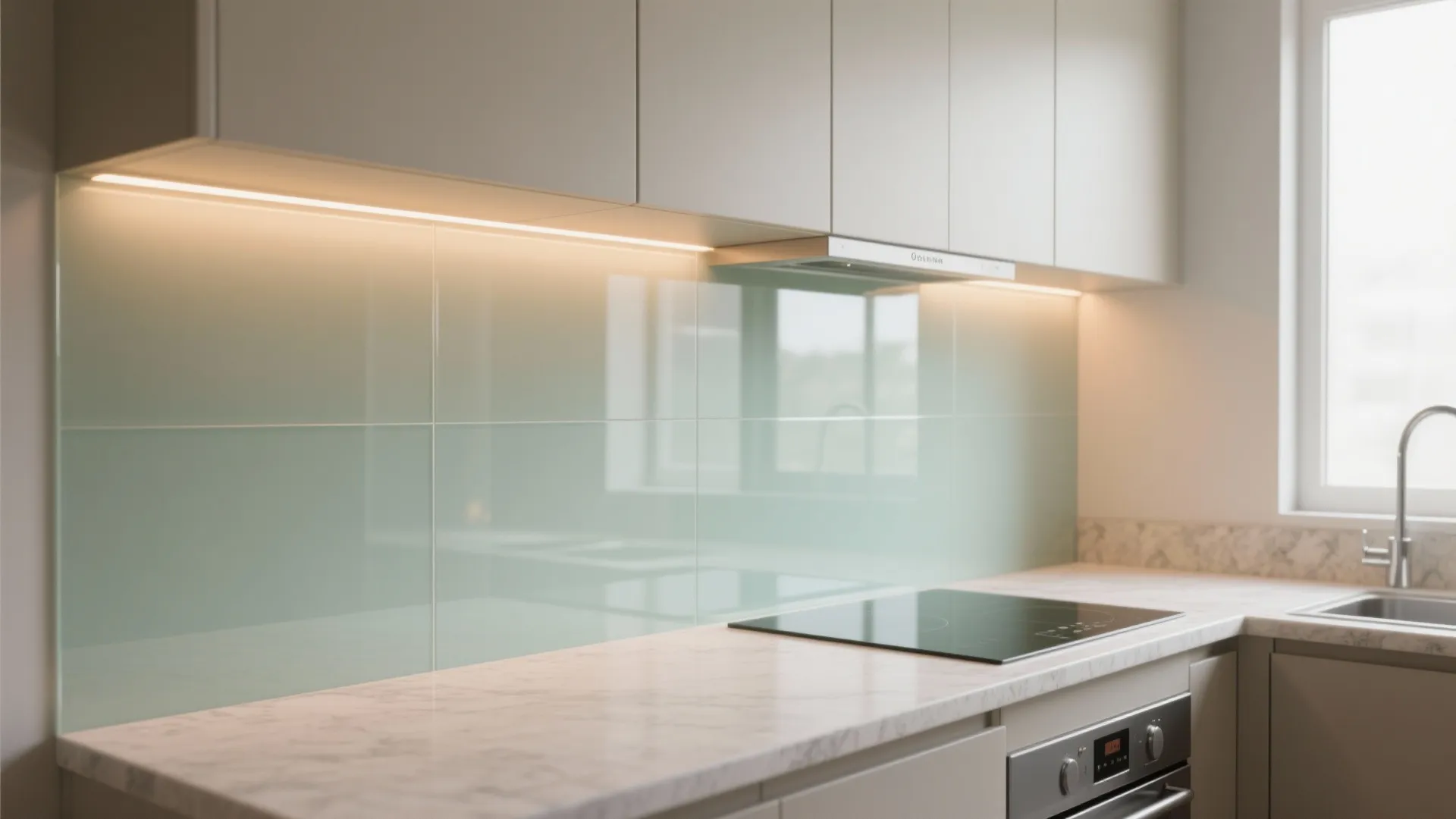 The Airy Feel of a Glass Backsplash