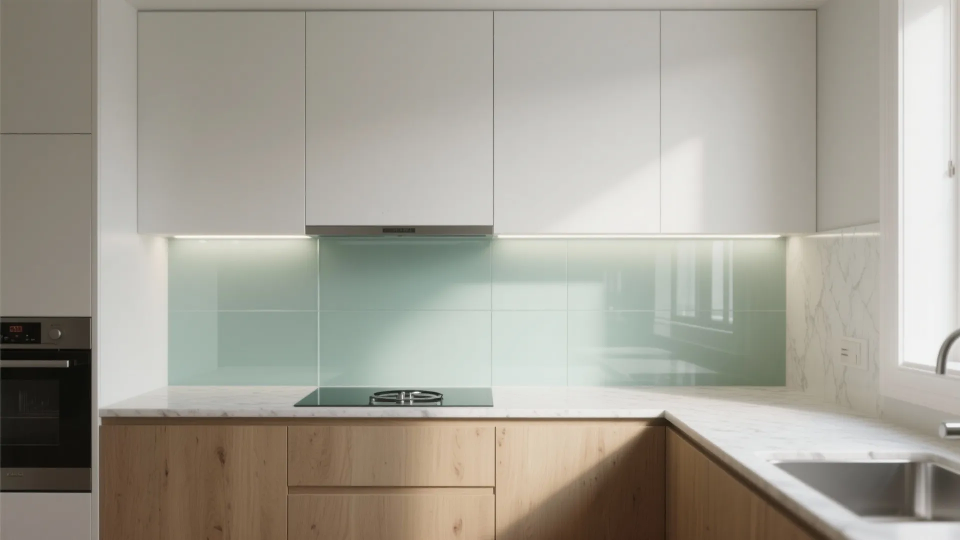The Airy Magic of a Glass Backsplash