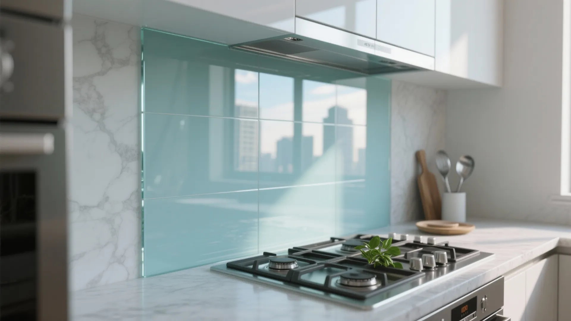 The Airiness of a Glass Backsplash