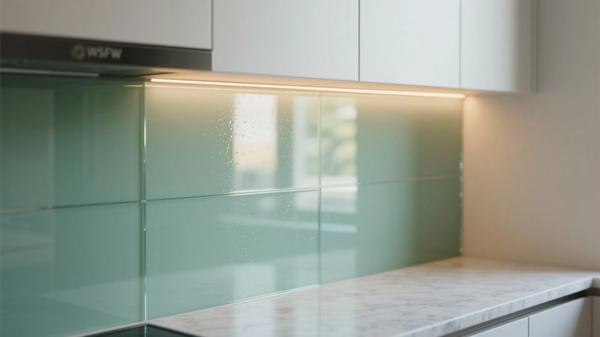 The Airy Power of a Glass Backsplash