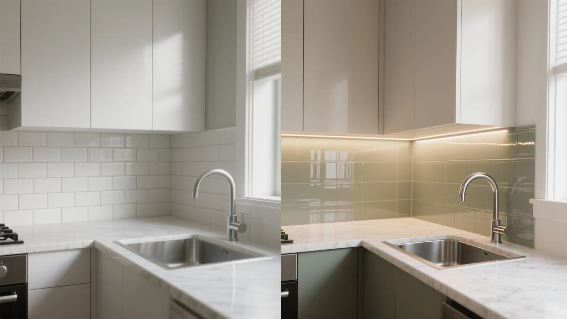 A Glass Backsplash For Brighter, Airier Cooking
