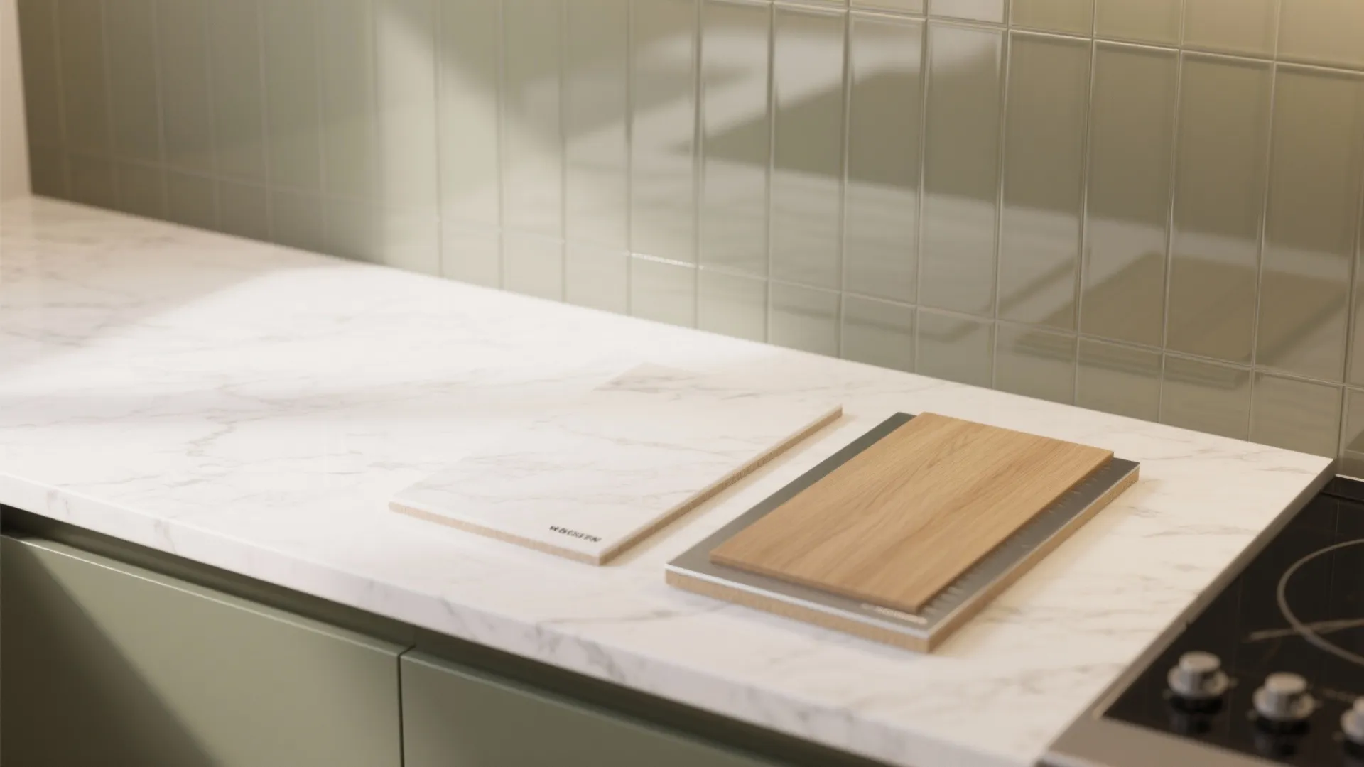 The airy feel of a glass backsplash