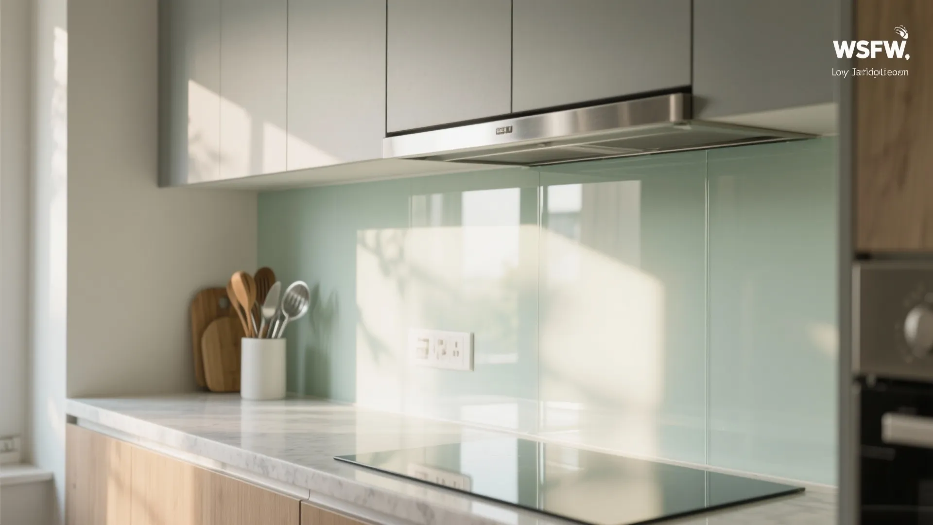 Glass Backsplash and Reflective Tricks for Airy Vibes