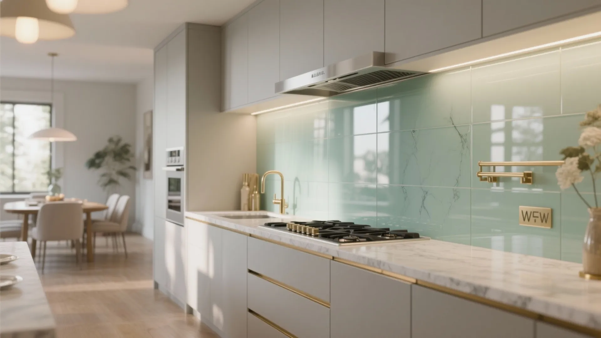 Glass Backsplash and Light-Bounce Surfaces