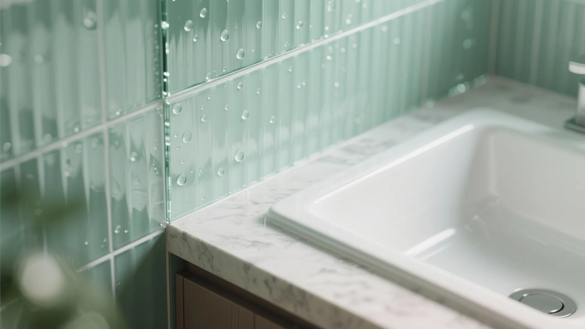 Glass Backsplash for Light and Easy Cleanup