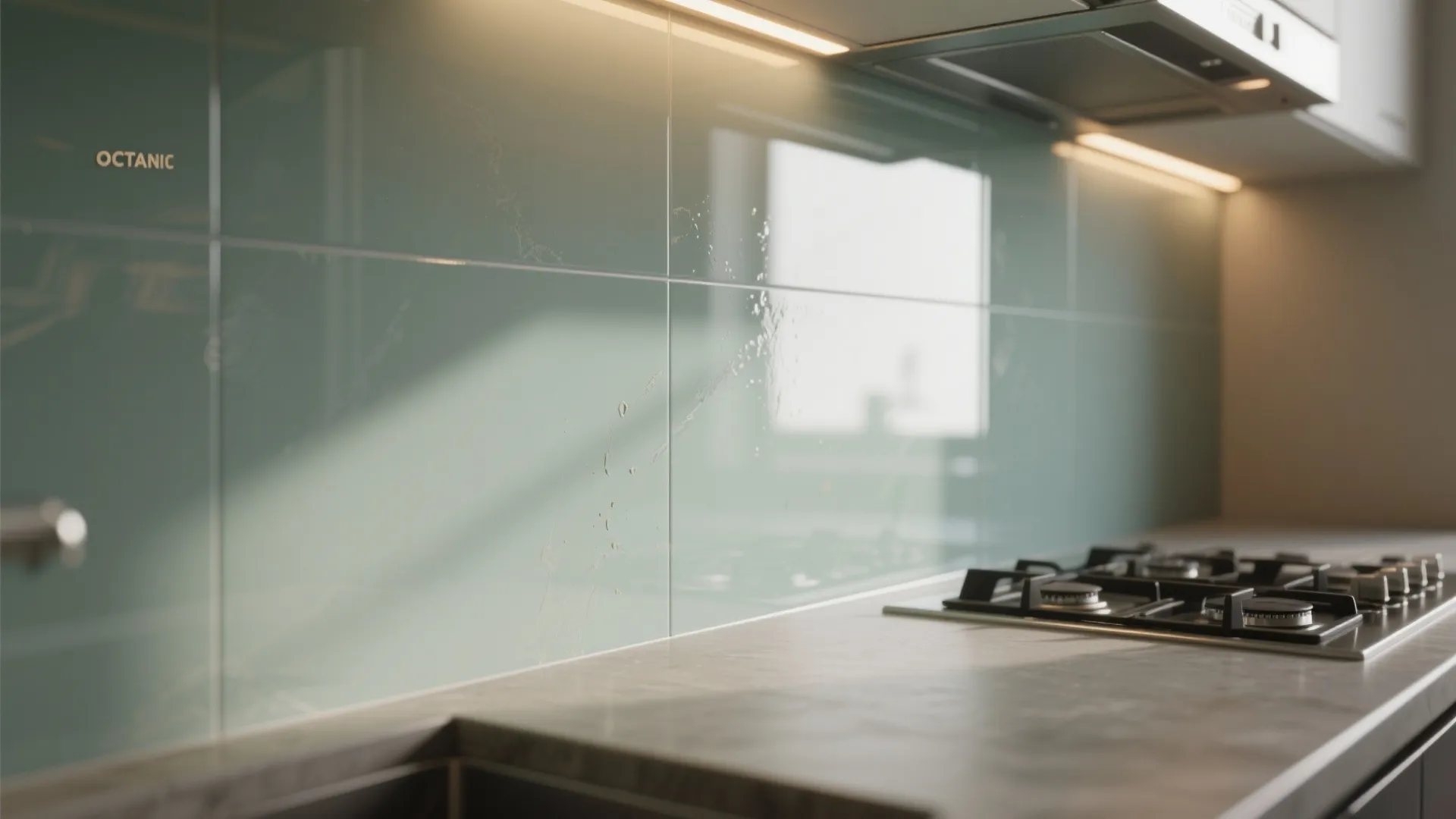 The Airy Glow of a Glass Backsplash