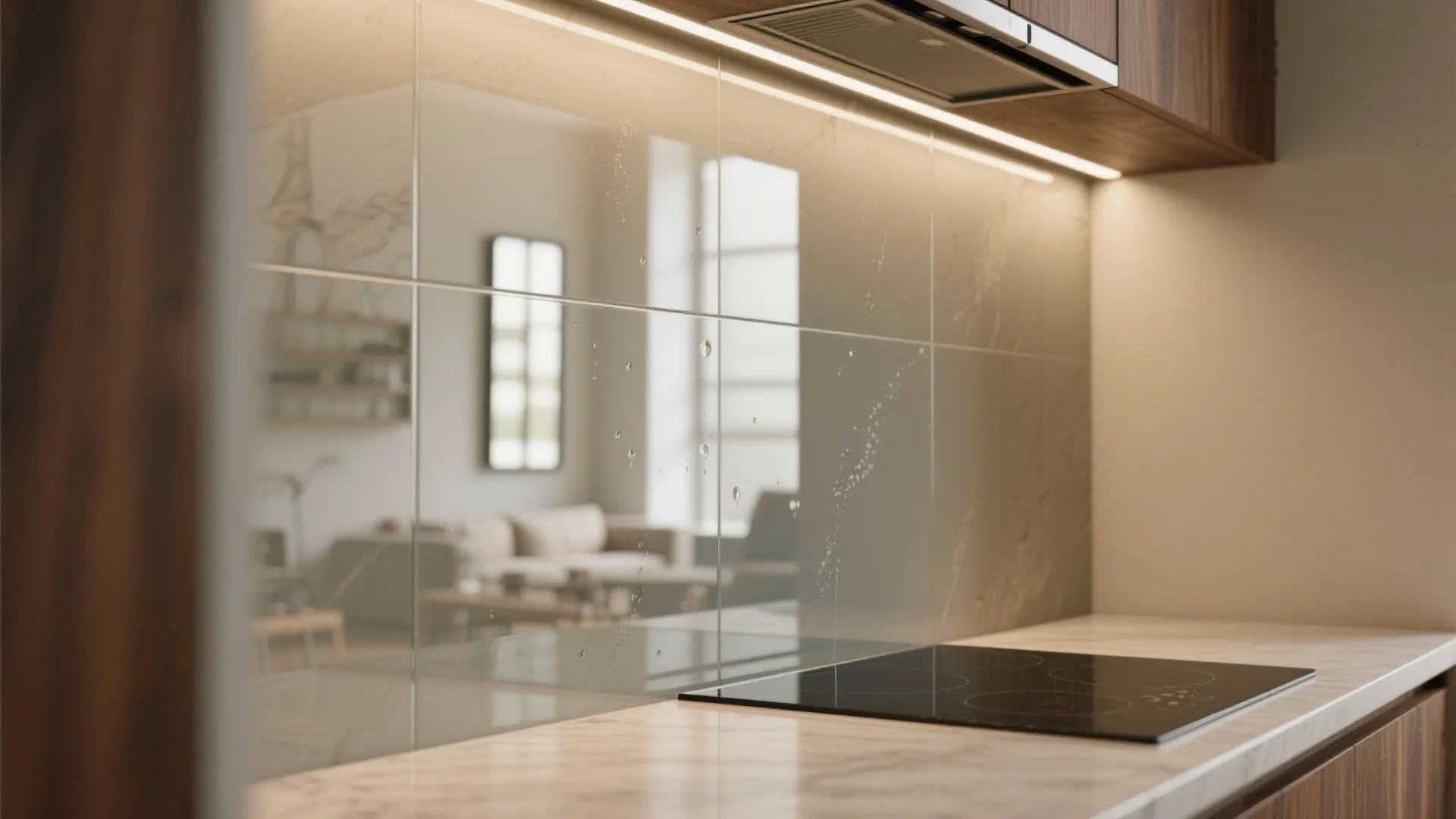 Let the Light In: Glass Backsplash, Mirrors, and Balanced Color