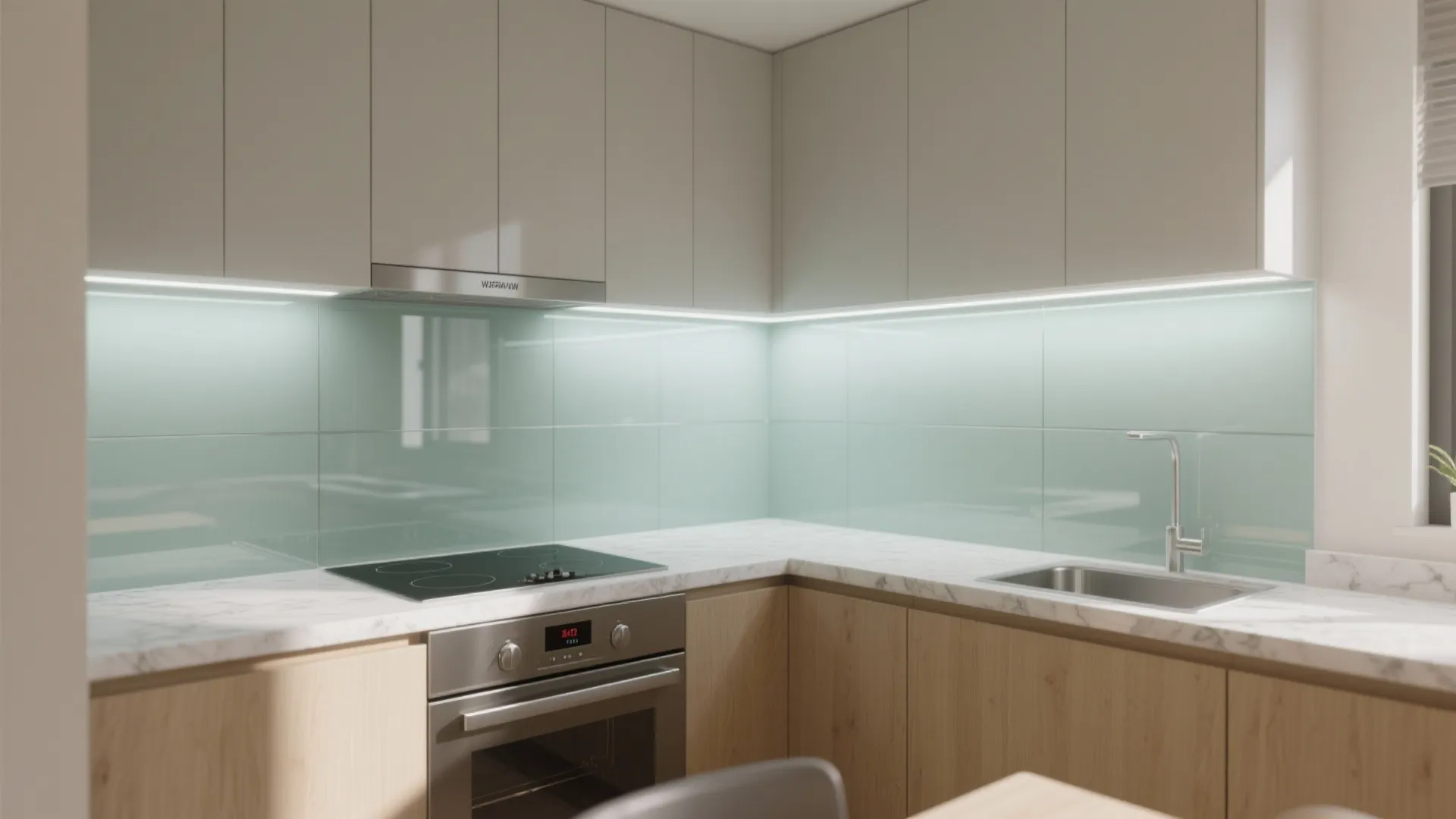 The Clear Magic of a Glass Backsplash
