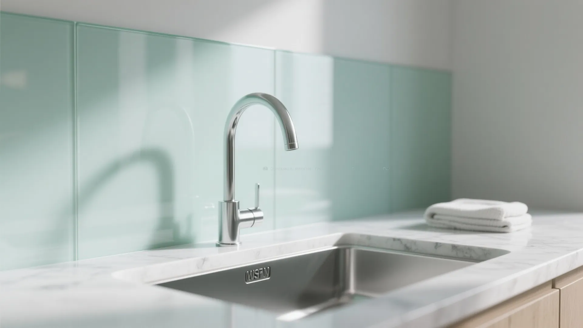 Reflective surfaces: glass or glossy backsplash to bounce light