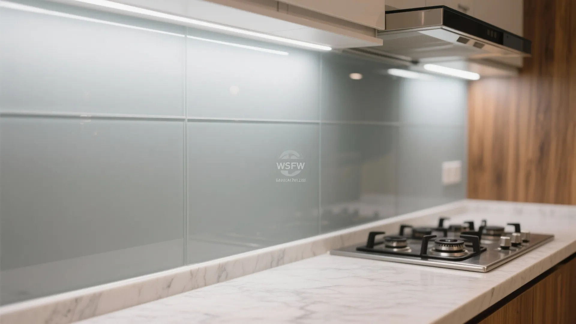 Glass Backsplash for Light and Easy Cleaning