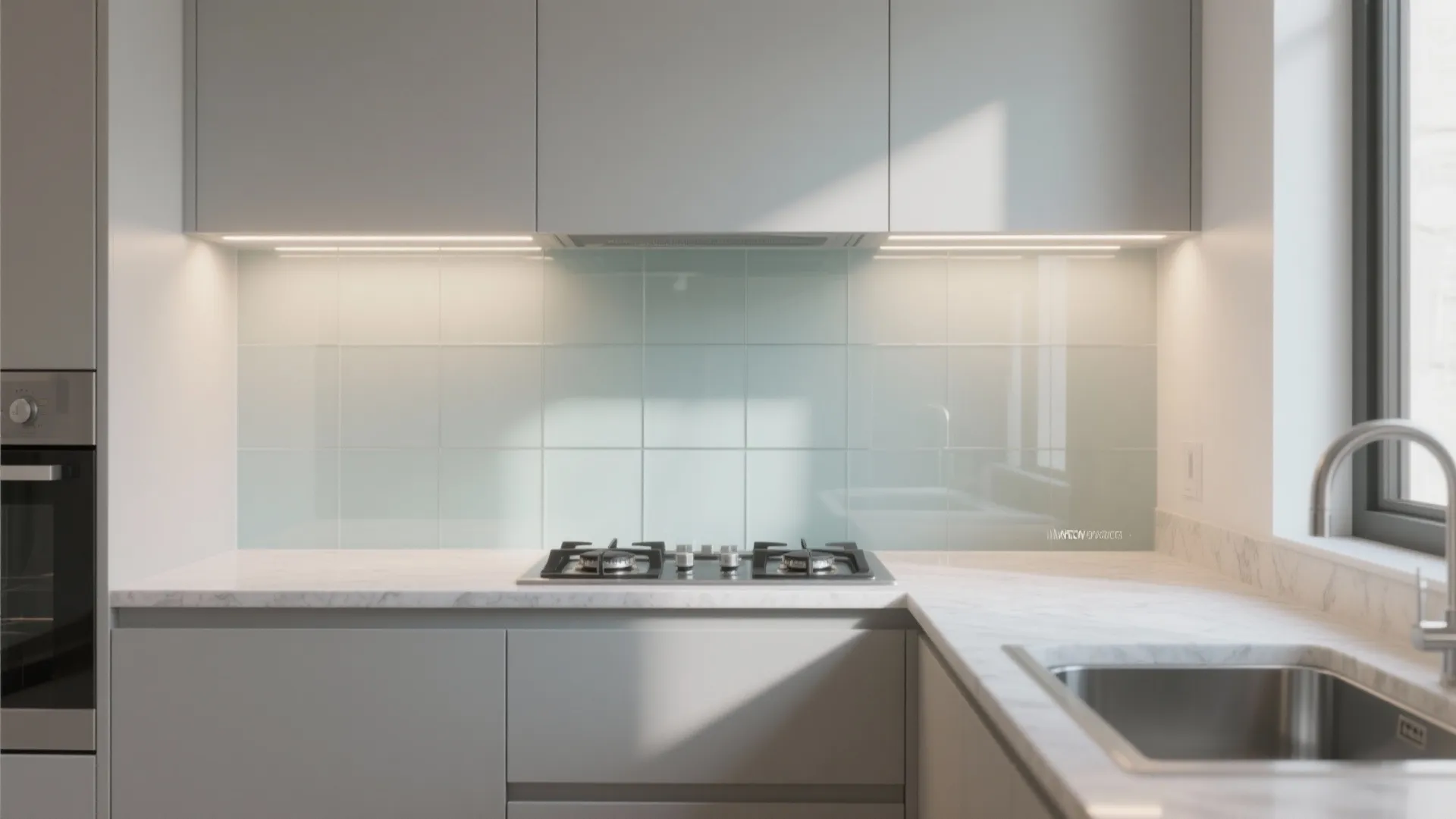 The Airy Magic of a Glass Backsplash