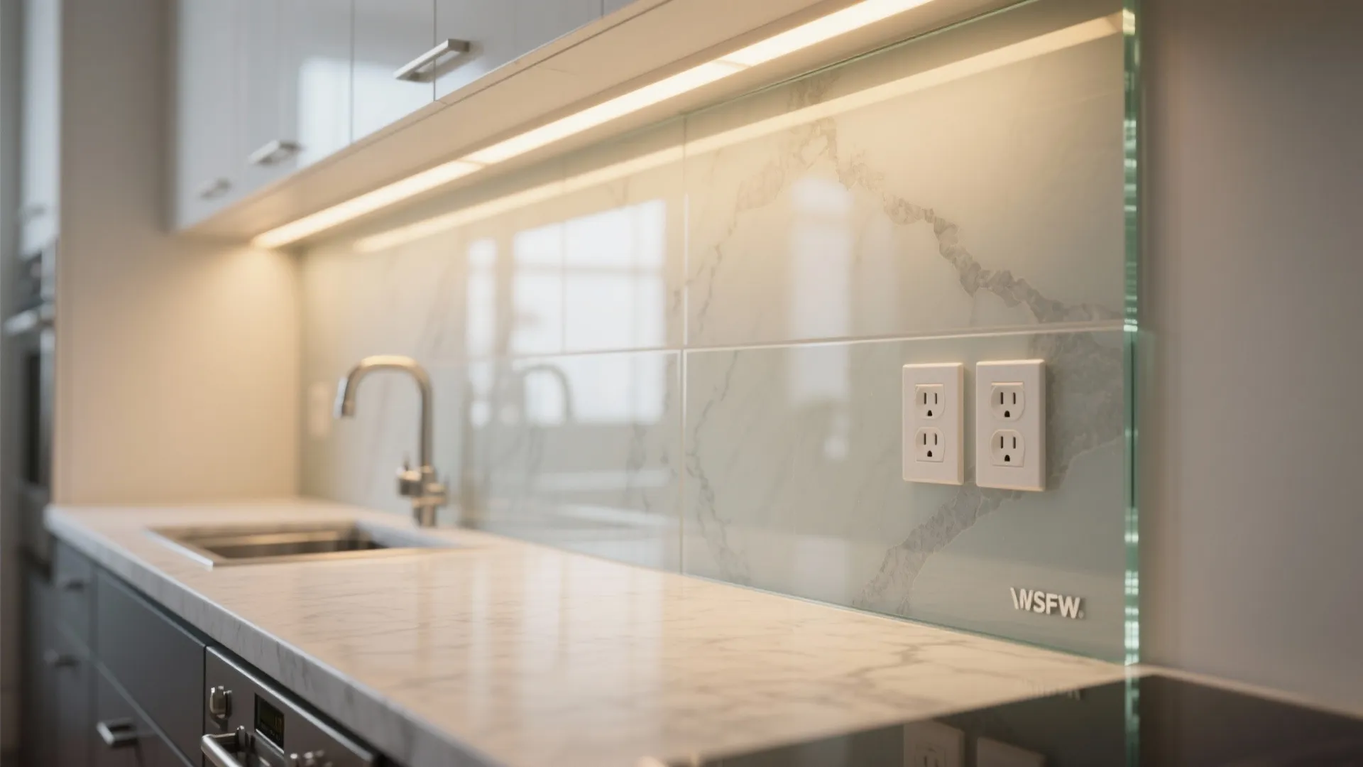 Glass Backsplash and Reflective Surfaces