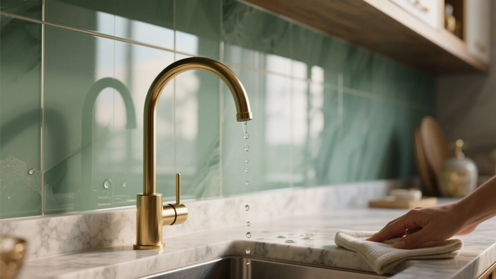 Glass Backsplash for Airy Ease and Effortless Cleaning