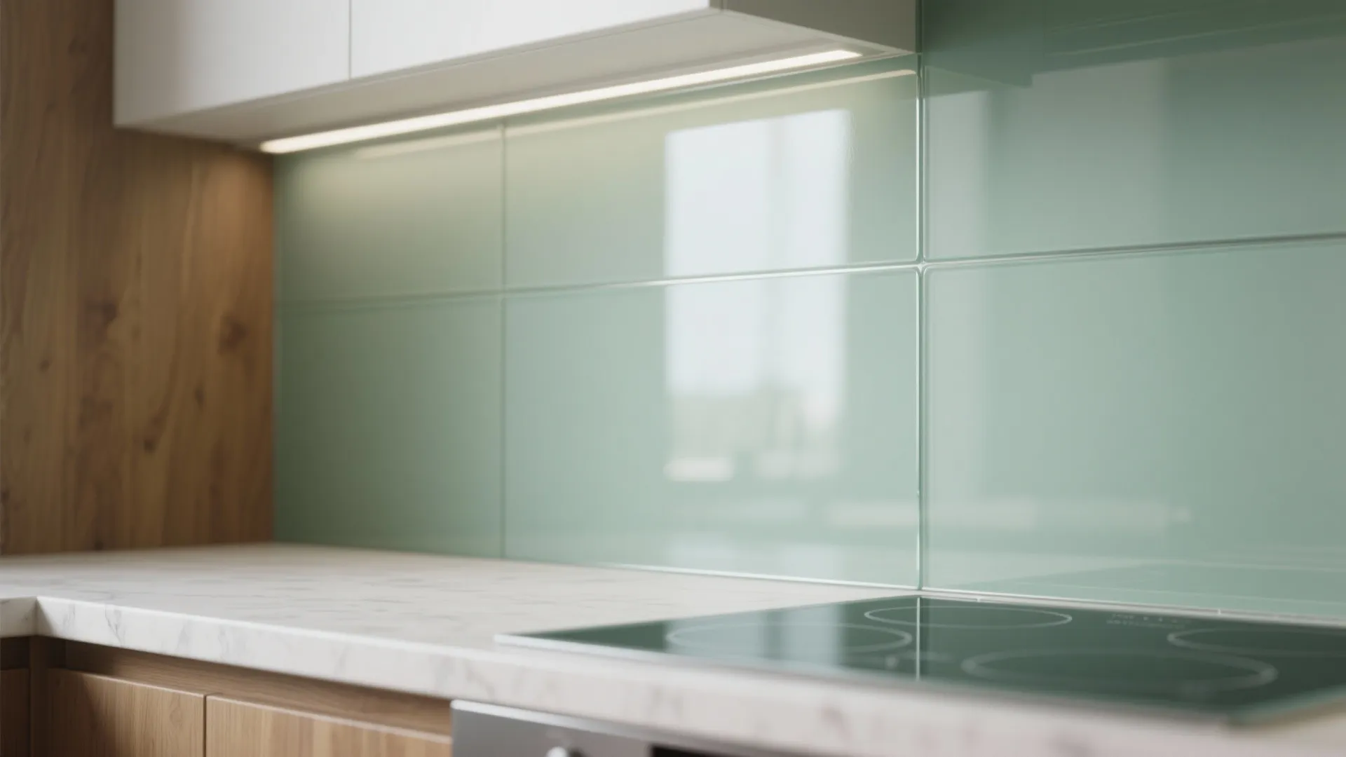 The Airy Glow of a Glass Backsplash