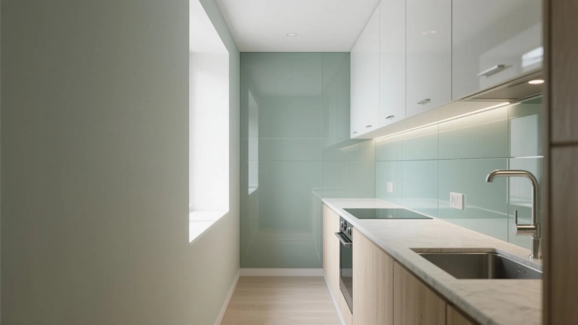 [Section: 灵感列表] The Light-Boosting Glass Backsplash