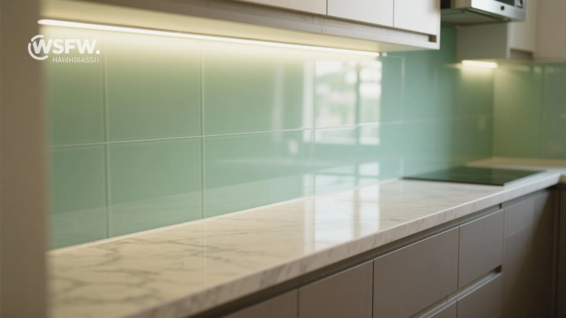 Glass backsplash for airy Hyderabad kitchens