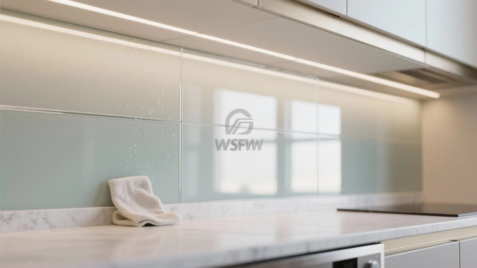 Glass Backsplash For Light And Airiness