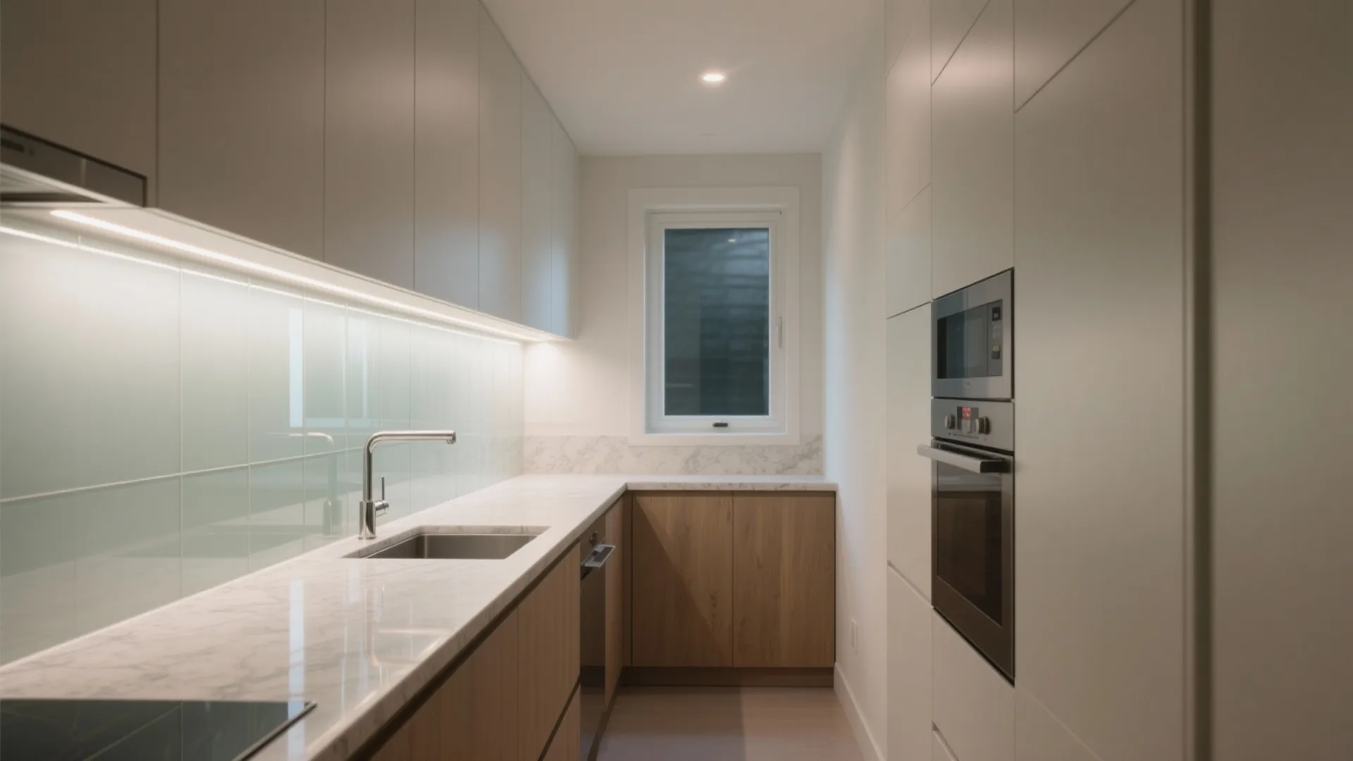 Glass Backsplash for Light and Depth