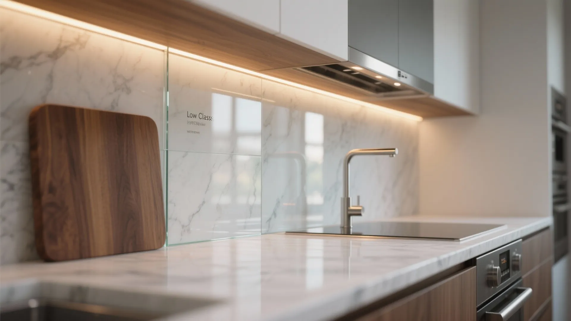 The Airy Sheen of a Glass Backsplash