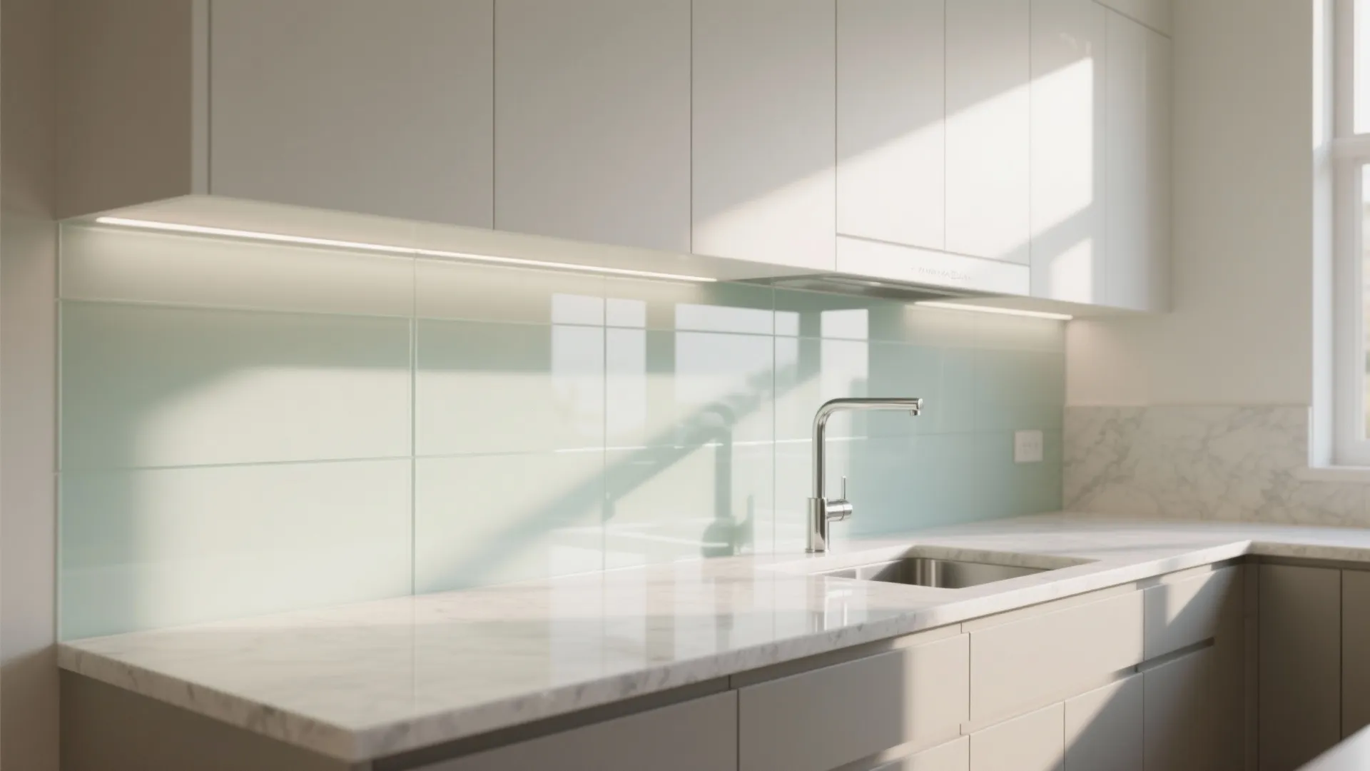 Glass backsplash’s openness