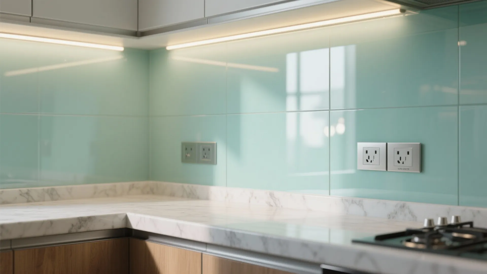 The Airy Feel of a Glass Backsplash
