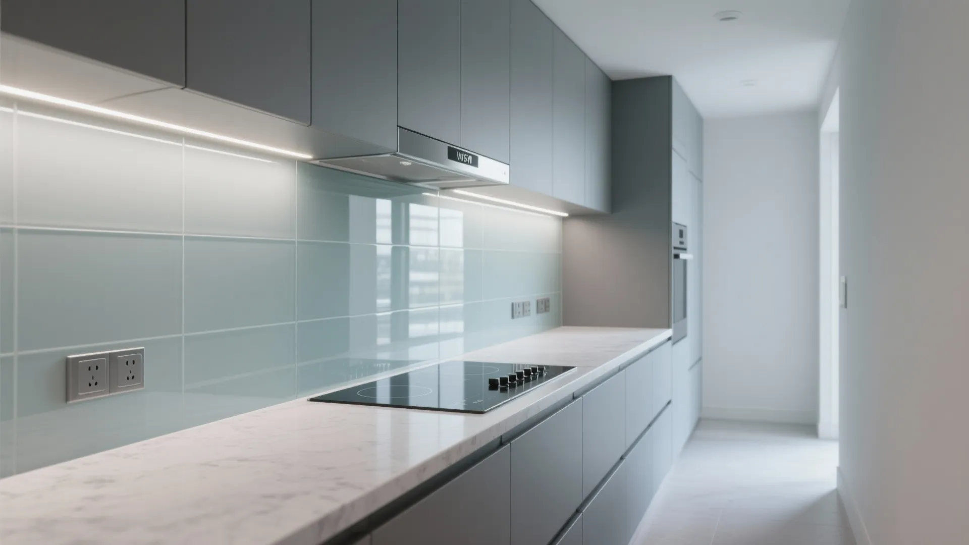 Glass Backsplash for Light and Depth