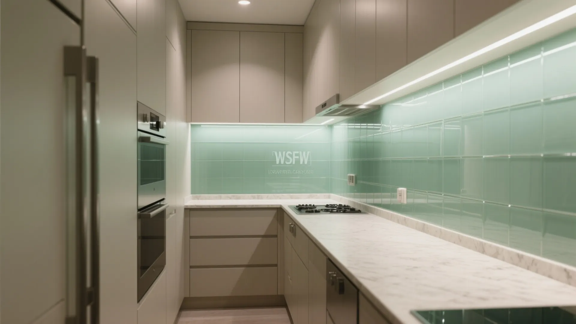 Glass Backsplash for Light and Depth