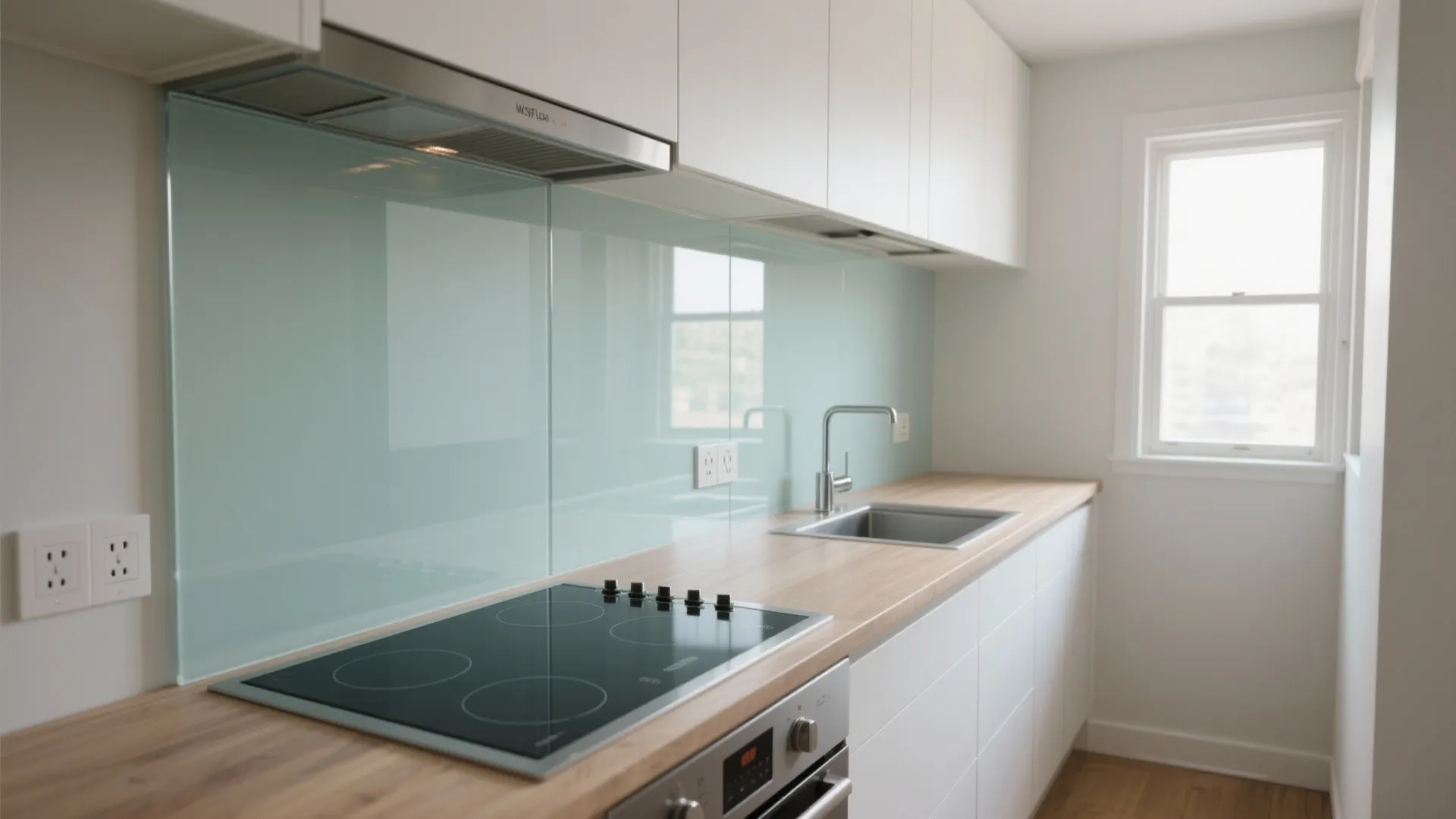 Glass Backsplash for Light and Cleanability