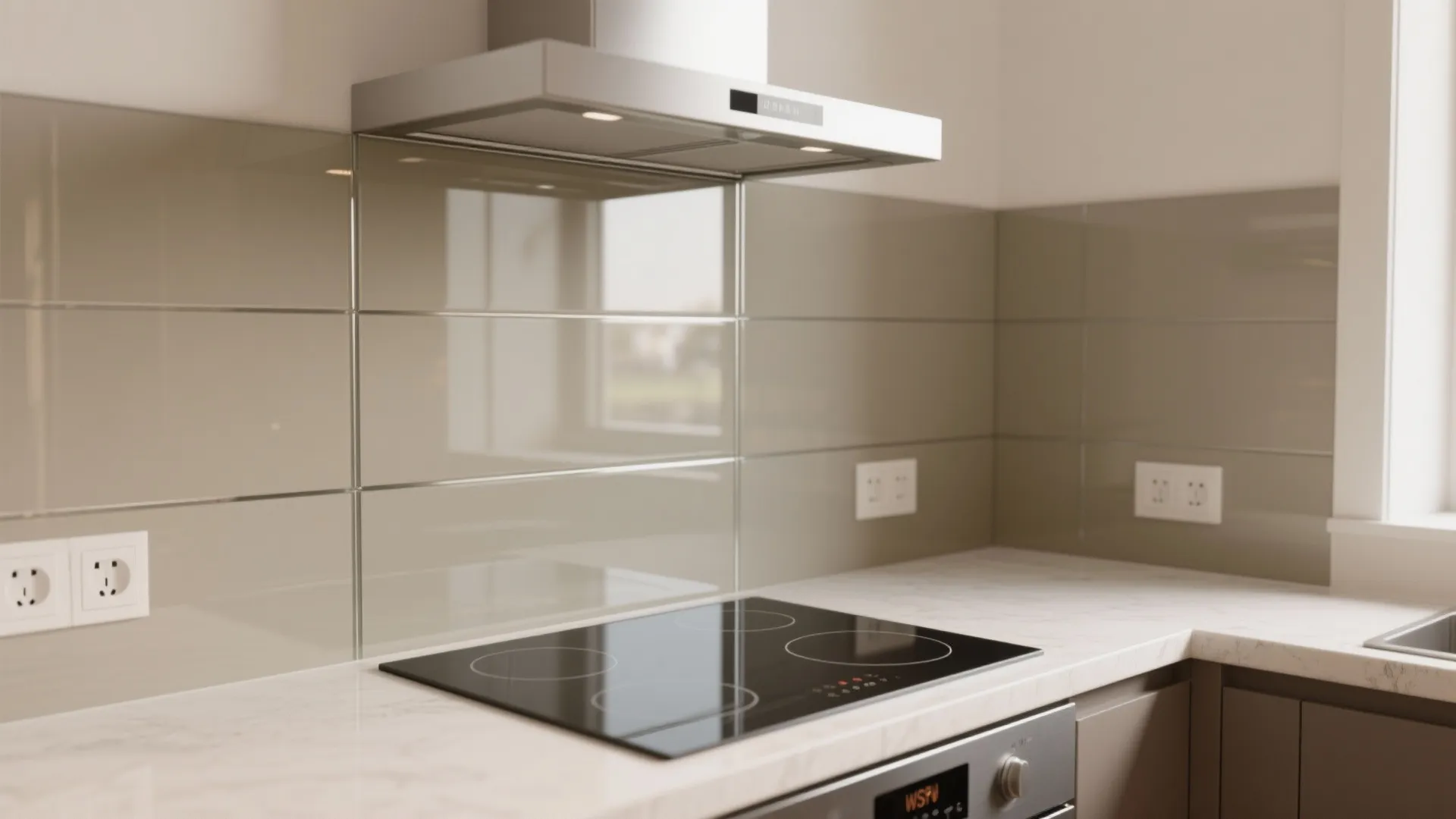 Glass Backsplash for a Breezy, Easy-to-Clean Look