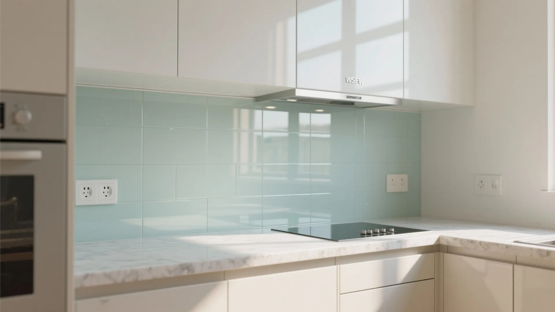 Glass Backsplash for Airy Light