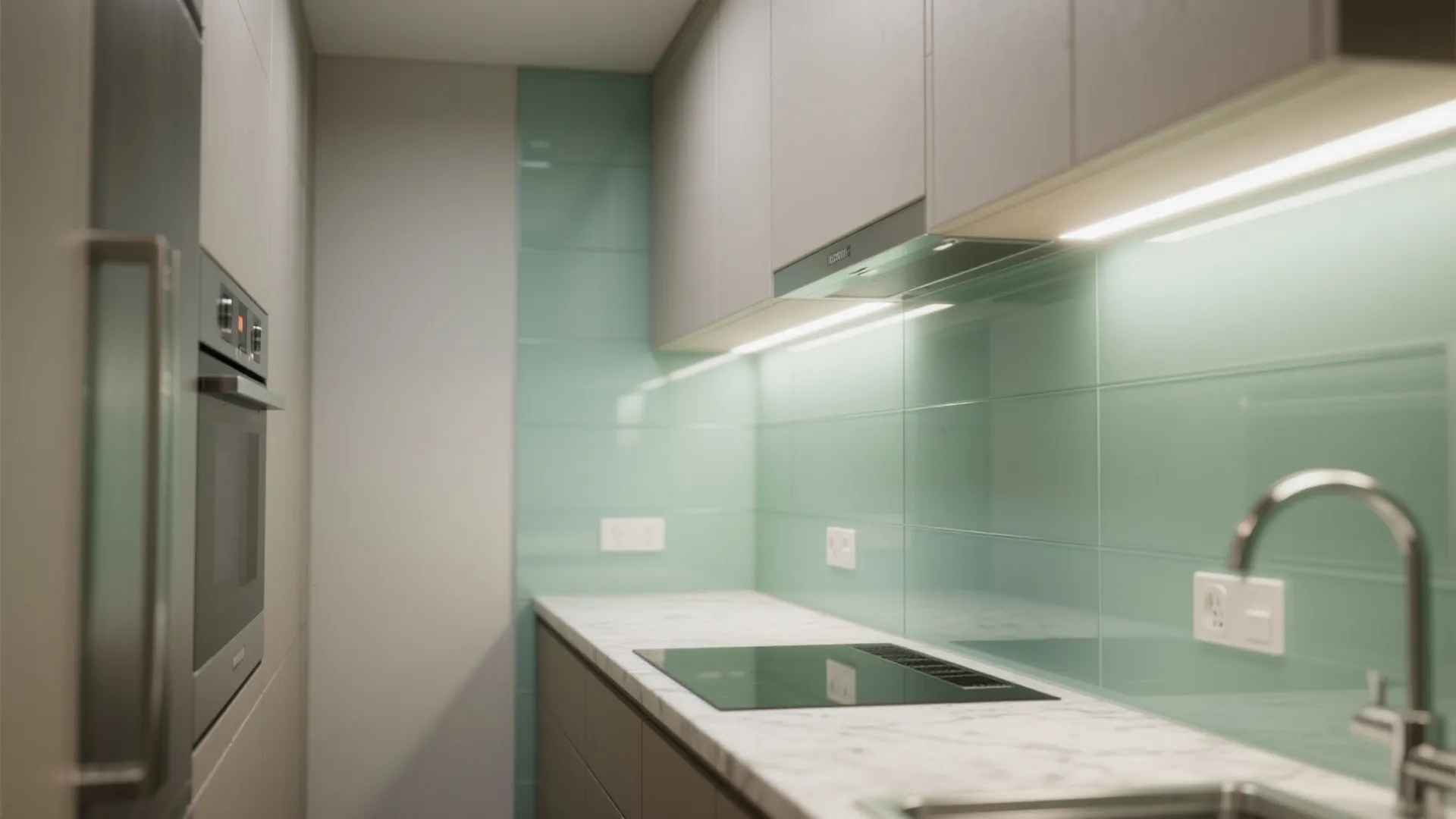 Glass Backsplash for Airy Light