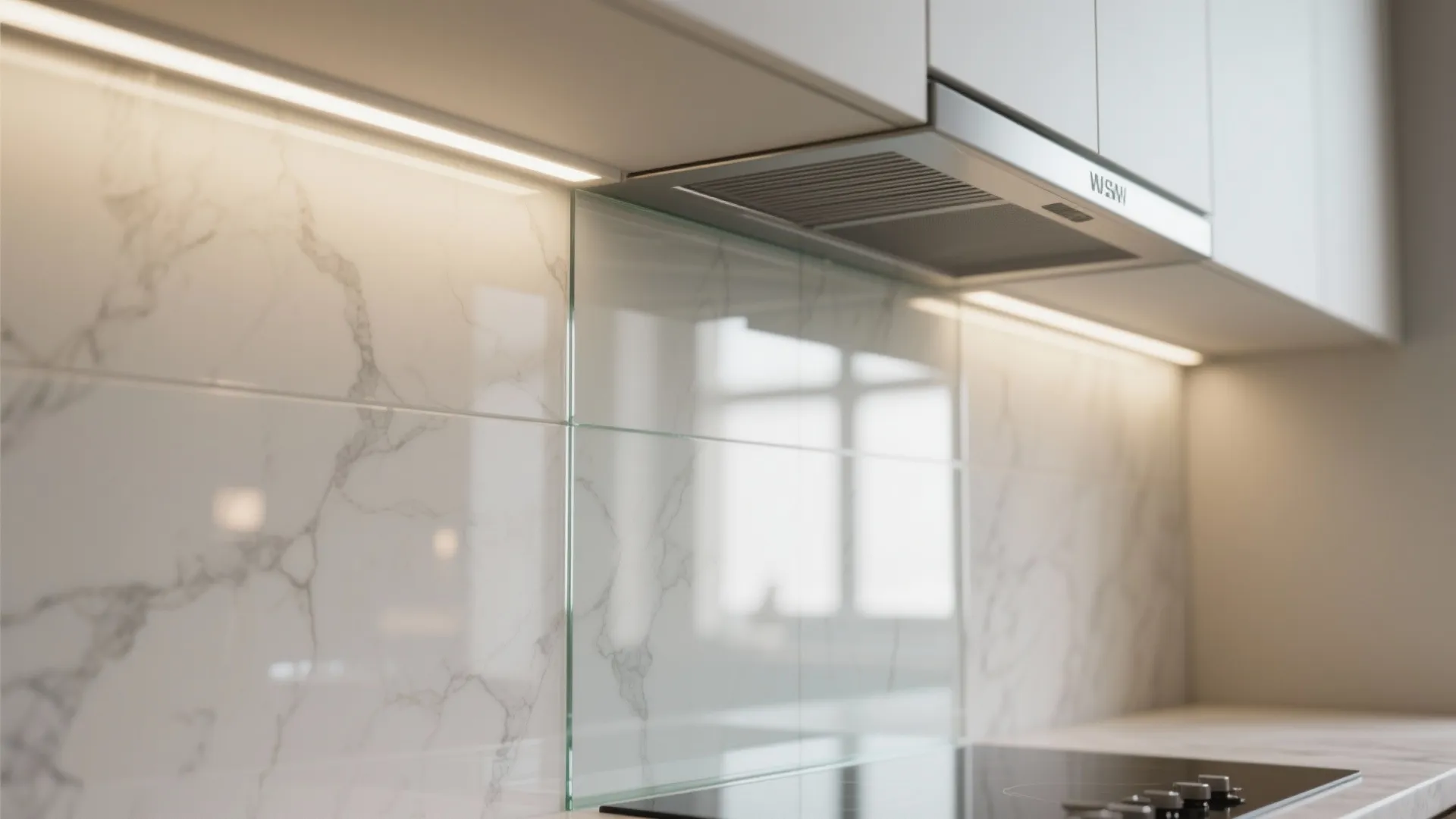 The Light-Boost of a Glass Backsplash