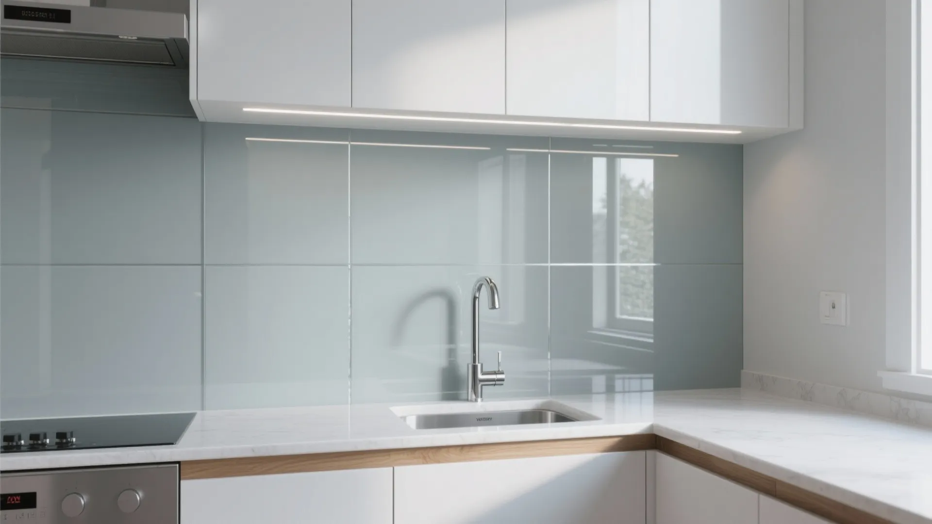 The Clarity of a Glass Backsplash