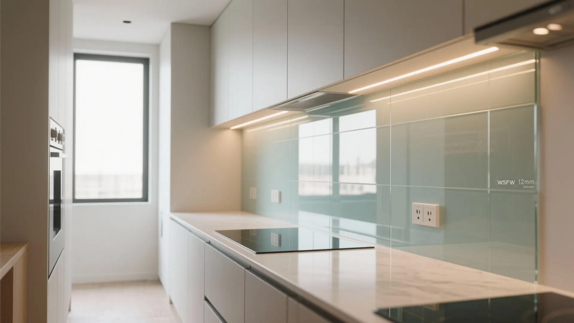 Glass Backsplash For Light And Depth