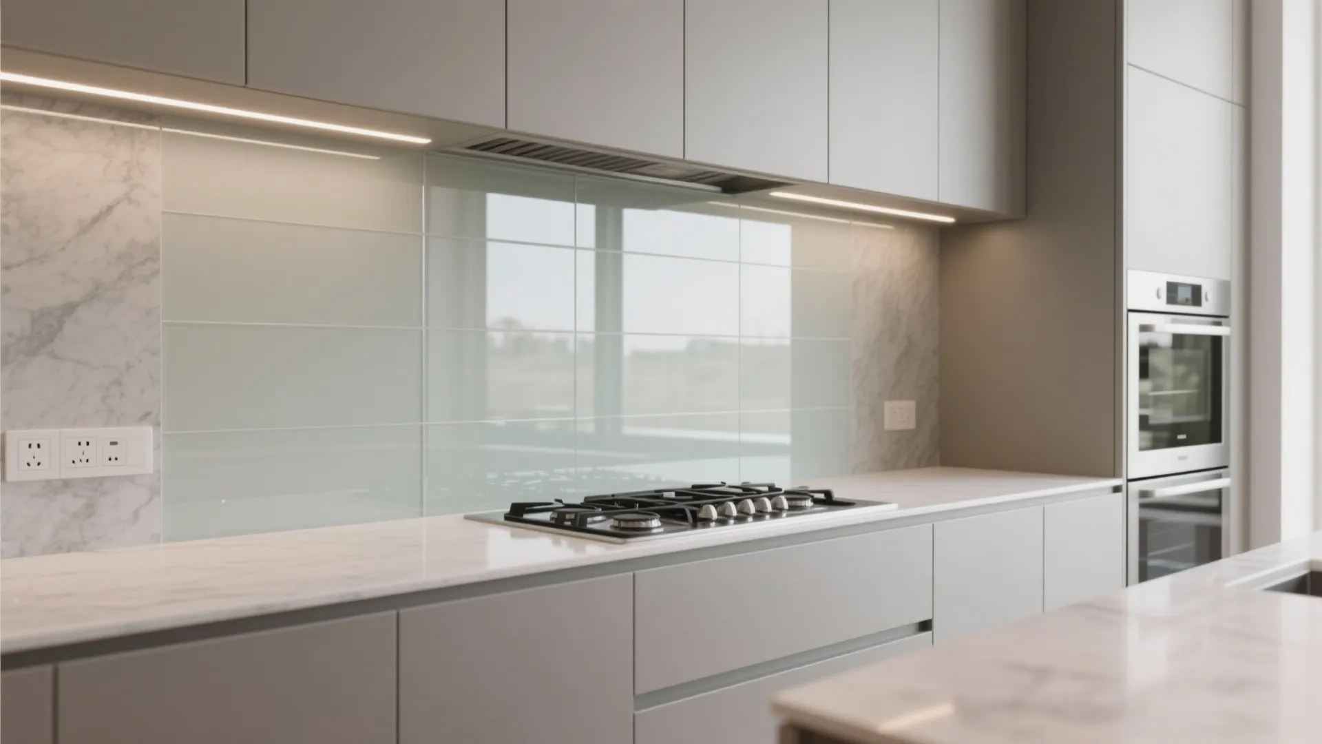 Glass Backsplashes for Light and Depth