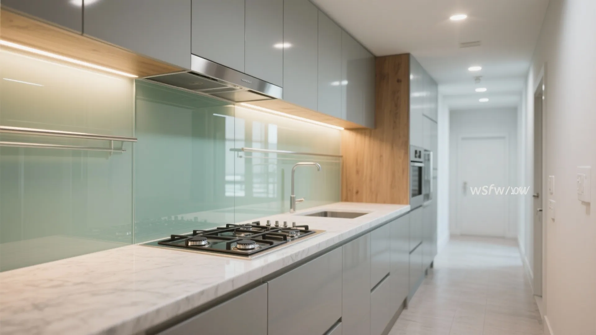 Glass Backsplash and Reflective Layers