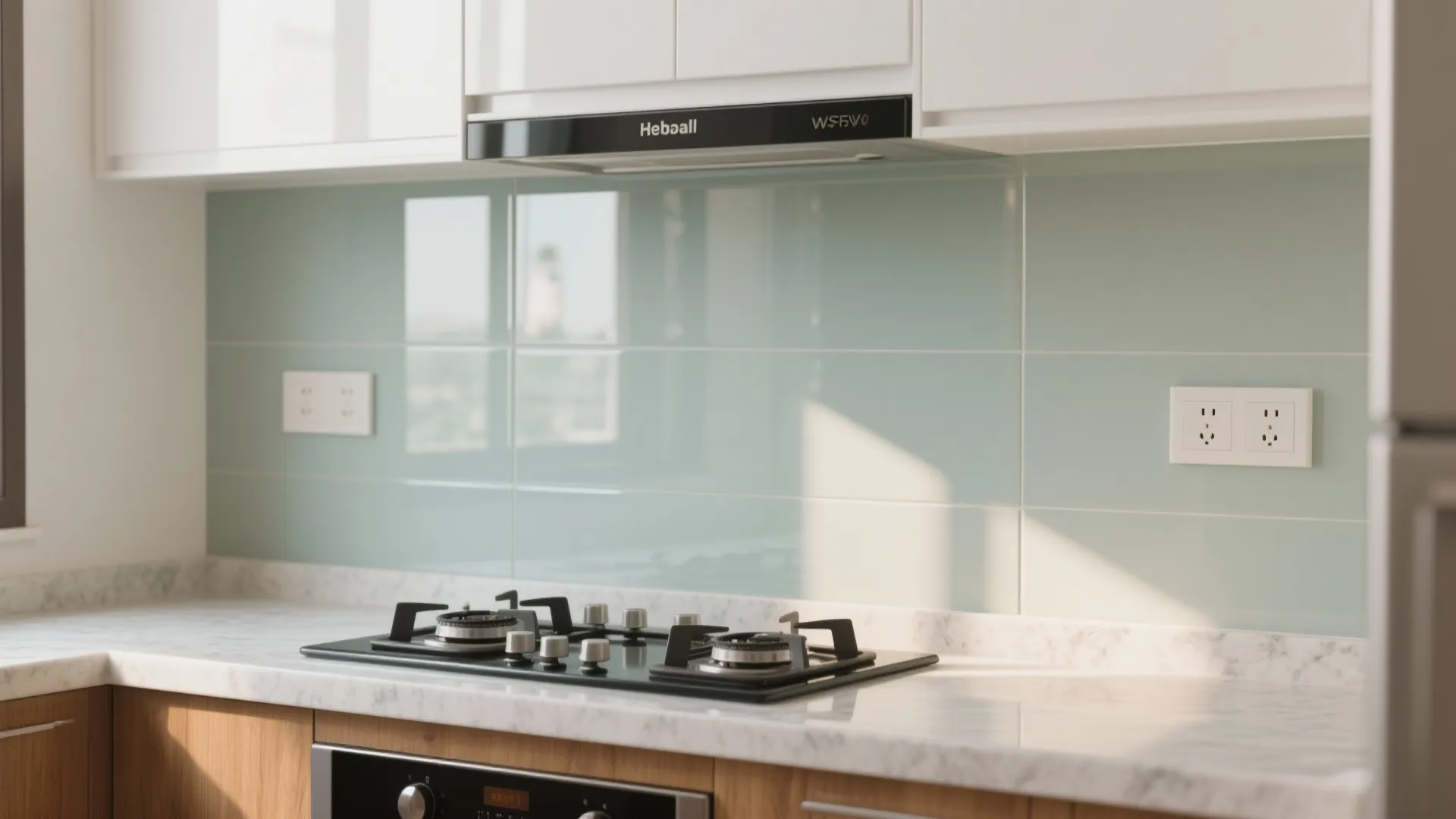 Glass Backsplash for Light and Depth