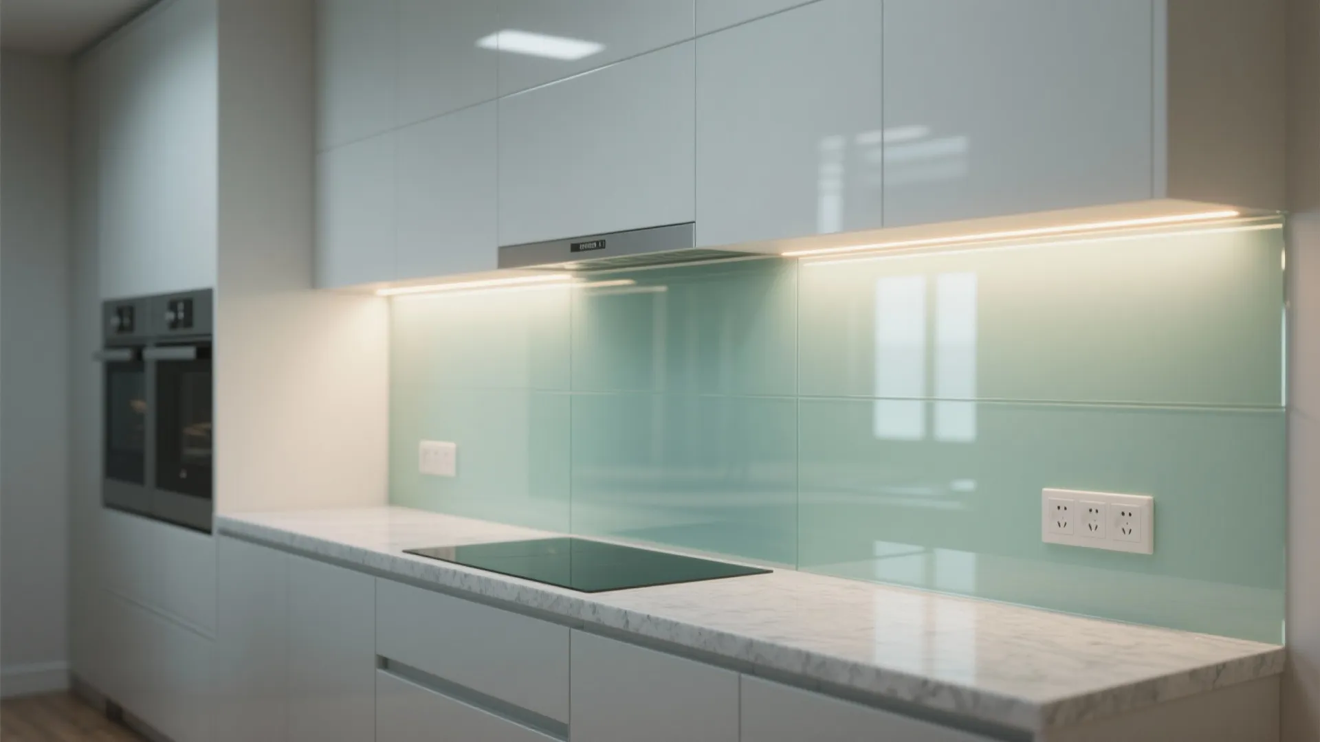 Glass Backsplash for a Brighter, Airier Cook Zone