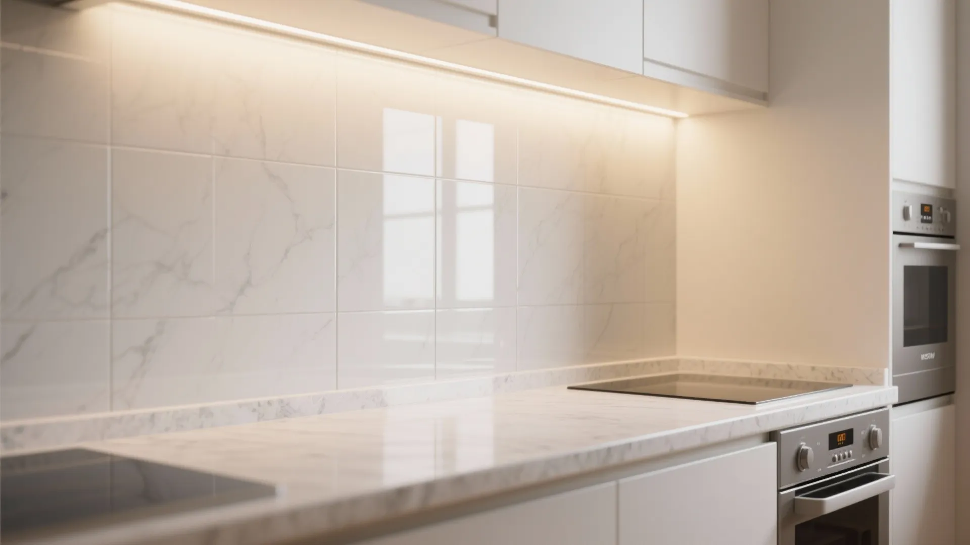 Glass backsplash for a brighter, low-maintenance kitchen