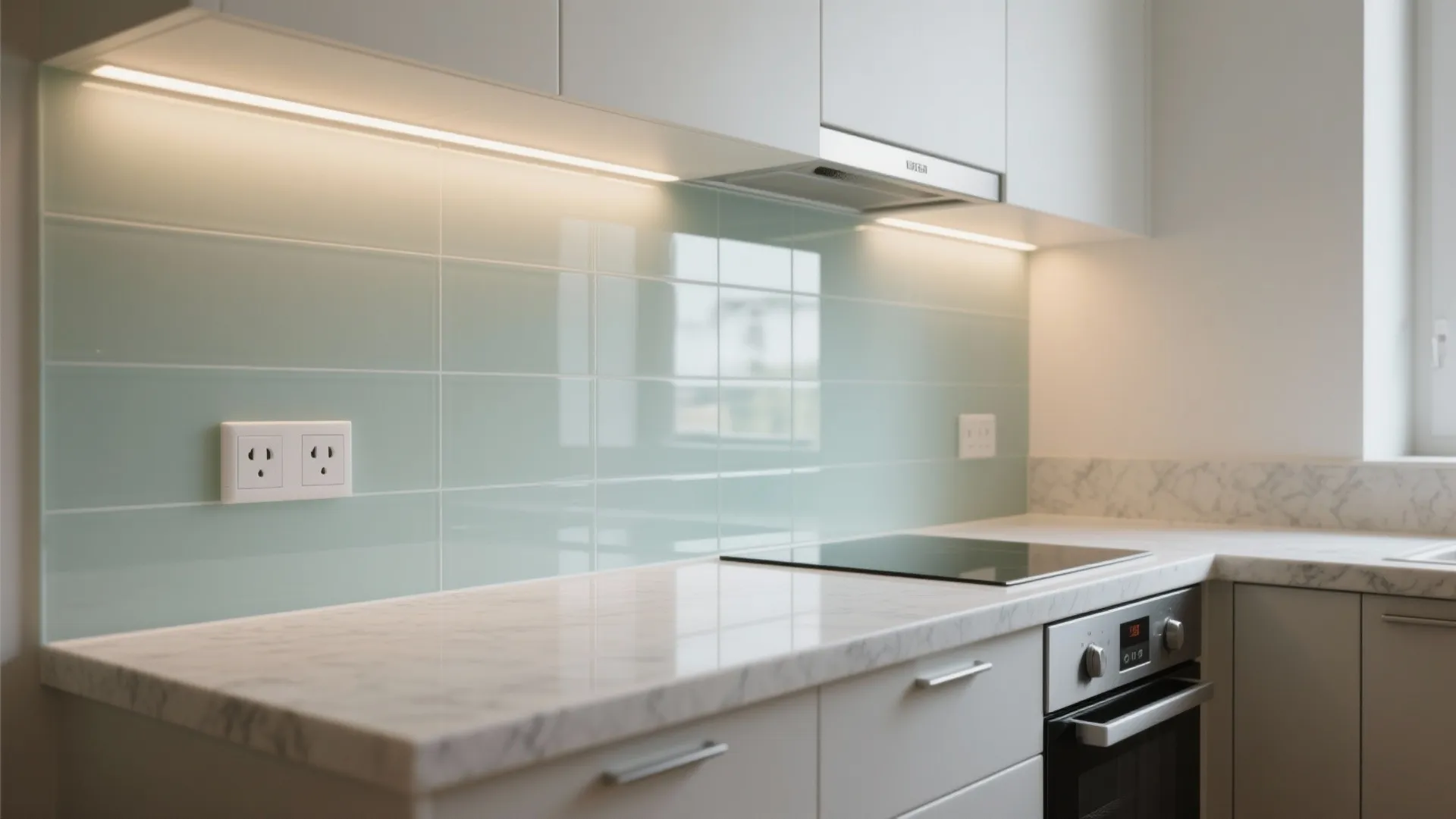 Glass Backsplash for Instant Brightness